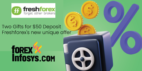 Freshforex’s new unique offer, two gifts for depositing 50 USD.